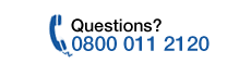 Questions? Call 0800 011 2120